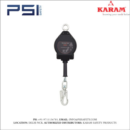Karam Aluminium Casing Retractable Blocks with Galvanized Steel Wire Rope 7.5 Meter with Steel Snap Hook Model - ALGS7.5