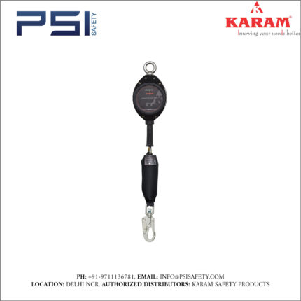 Karam Sharp Edge Tested Retractable Blocks with Galvanized Steel Wire Rope 5 Meter with Steel Snap Hook Model - PCGS05(SE)