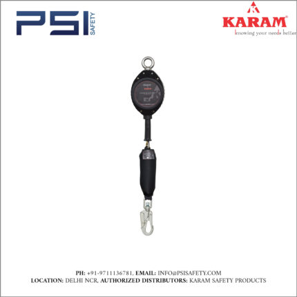 Karam Sharp Edge Tested Retractable Blocks with Galvanized Steel Wire Rope 6 Meter with Steel Snap Hook Model - PCGS06(SE)