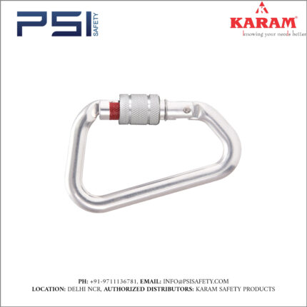 Karam Aluminium Screw Locking Bulb type Karabiner with Lock Indicator Model - PN116B(LI)