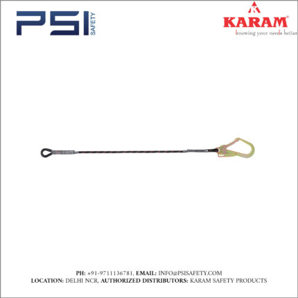 Karam Restraint Kernmantle Rope Lanyard with One Side Loop and Other Side Hook PN131N Model - PN286N