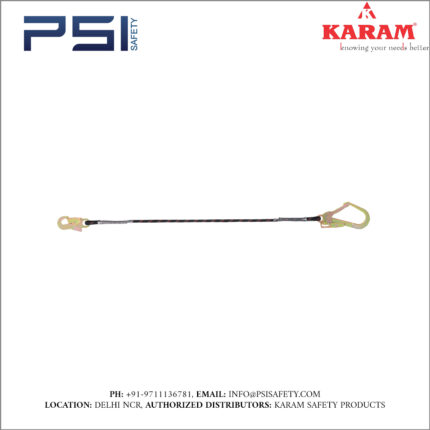 Karam Restraint Kernmantle Rope Lanyard with One Side Hook PN121 and Other Side Hook PN131N Model - PN289N