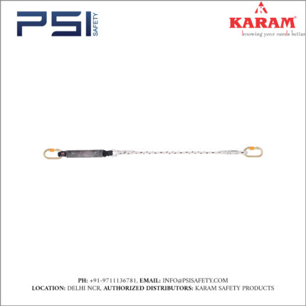 Karam Energy Absorbing Twisted Rope Lanyard Both Side Karabiner PN112 Model - PN303