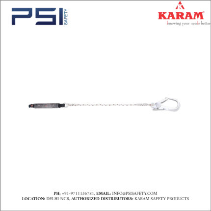Karam Energy Absorbing Twisted Rope Lanyard One Side Loop and Other Side Hook PN136 Model - PN306(A)