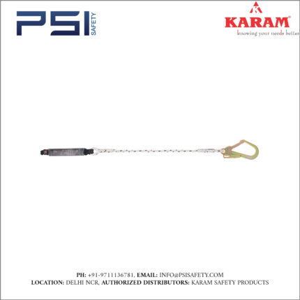 Karam Energy Absorbing Twisted Rope Lanyard One Side Loop and Other Side Hook PN131N Model - PN306N
