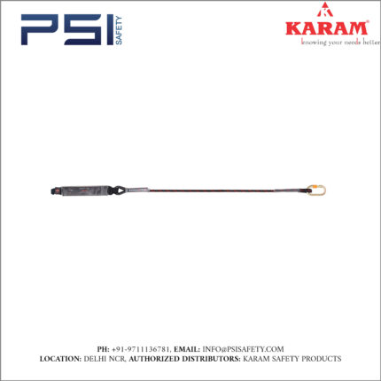 Karam Energy Absorbing Kernmantle Edge Safe Lanyard One Side Loop and other Side Karabiner PN112 Model - PN382(SE)
