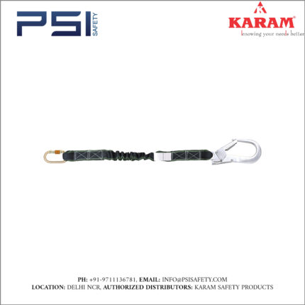 Karam Internal Shock Absorbing Expandable Lanyard One Side Karabiner PN 112 and Other Side Hook PN 136 Model - PN398(A)(IS)